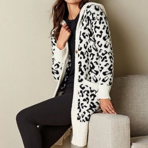 NEW UGG Judith Cream Animal Print Cardigan M/L New With Tags